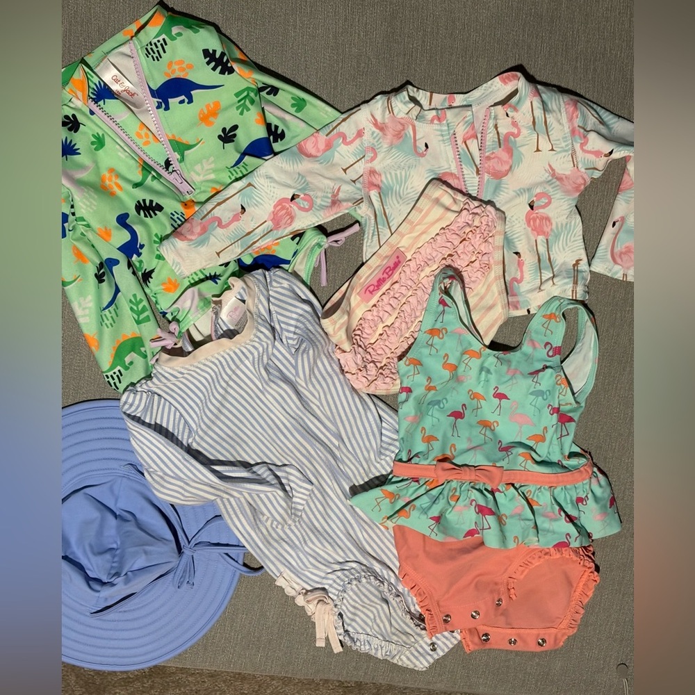 12-18m Baby girl Ruffle Butts Bathing suit Bundle